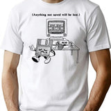Copy Of Anything Not Saved Will Be Lost Black Retro Vintage T-Shirt - White