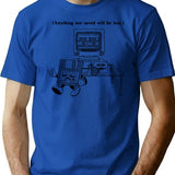 Copy Of Anything Not Saved Will Be Lost Black Retro Vintage T-Shirt - Blue