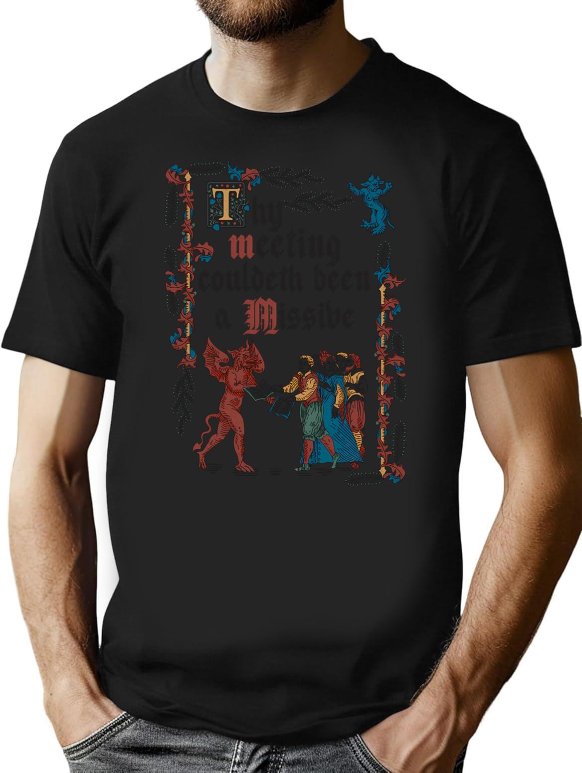 Copy Of Could Have Been An Email Medieval Style - Funny Retro Vintage English History T-Shirt - Black