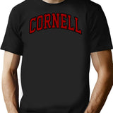 Cornell T-Shirt - Retro Graphic Tee for Men & Women - Black