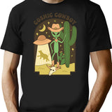 Cosmic Cowboy T-Shirt - Retro Graphic Tee for Men & Women - Black