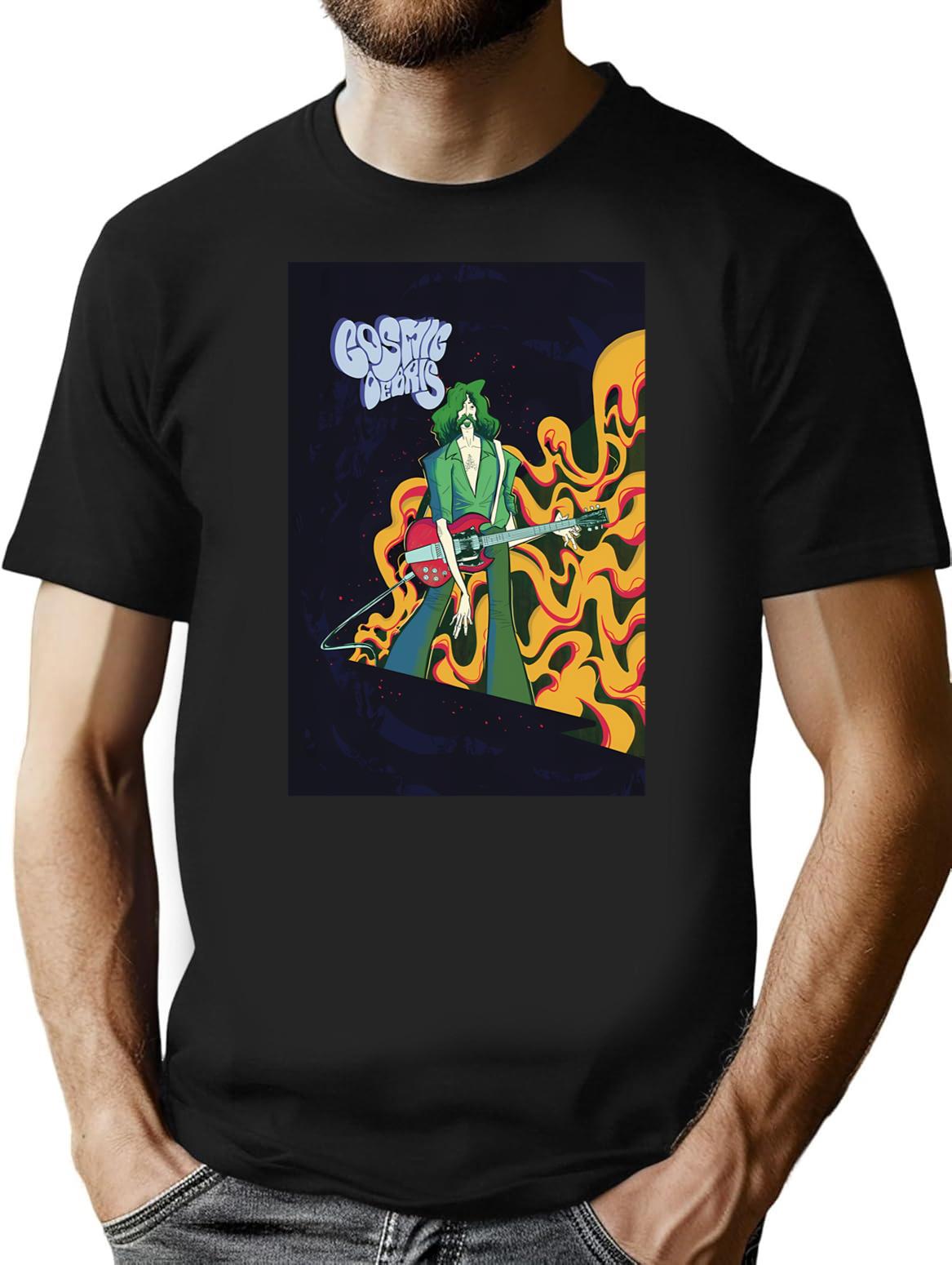 Cosmic Debriz T-Shirt - Retro Graphic Tee for Men & Women - Black