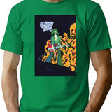 Cosmic Debriz T-Shirt - Retro Graphic Tee for Men & Women - Green