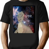 Cosmic Yee T-Shirt - Retro Graphic Tee for Men & Women - Black