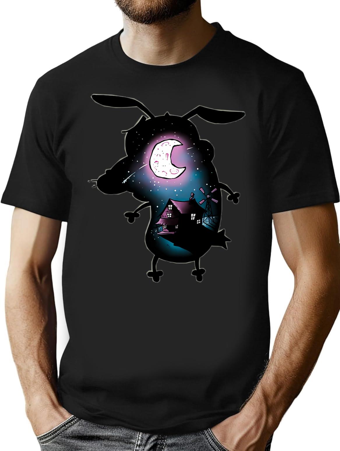 Courage The Cowardly Dog Dark Courage The Cowardly Dog T-Shirt - Black