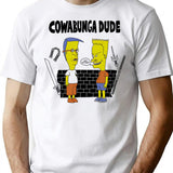 Cowabunga Dude Bootleg Graphic T-Shirt - White