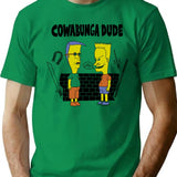Cowabunga Dude Bootleg Graphic T-Shirt - Green