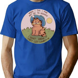 Cowboy Garf T-Shirt - Retro Graphic Tee for Men & Women - Blue