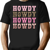 Cowgirl Valentine Howdyhowdy Howdyhowdy Western Texas T-Shirt - Black