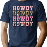 Cowgirl Valentine Howdyhowdy Howdyhowdy Western Texas T-Shirt - Navy
