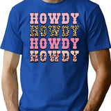 Cowgirl Valentine Howdyhowdy Howdyhowdy Western Texas T-Shirt - Blue
