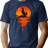 Coyote Retro Vintage (1) T-Shirt - Retro Graphic Casual Tee - Navy