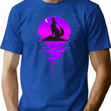Coyote Retro Vintage T-Shirt - Retro Graphic Casual Tee - Blue