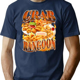 Crab Rangoon Meme Bootleg Rap Style 90s Vintage Funny 1990s T-Shirt - Navy