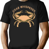 Crab Whisperer Vintage Crabbing Hunting Fishing Crabs T-Shirt - Black