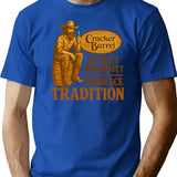 Cracker Barrel - Embrace Tradition T-Shirt - Retro Graphic Tee for Men & Women - Blue