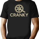 Cranky Vintage Sun Funny Bicycle Lovers Cycling Cranky T-Shirt - Black
