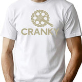 Cranky Vintage Sun Funny Bicycle Lovers Cycling Cranky T-Shirt - White