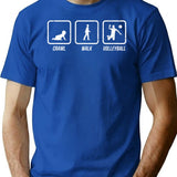 Crawl Walk Volleyball Funny Volleyball Player T-Shirt - Blue
