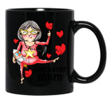 Crazy Momma'S Wonderland Collection Black Coffee Mug, Gift Coffee Mug - Black