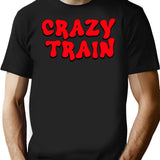 Crazy Train Psycho Design T-Shirt - Retro Graphic Tee for Men & Women - Black