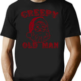 Creepy Old Man T-Shirt - Retro Graphic Tee for Men & Women - Black