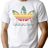 Cricket Addicted Vintage T-Shirt - Retro Graphic Casual Tee - White