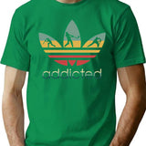 Cricket Addicted Vintage T-Shirt - Retro Graphic Casual Tee - Green