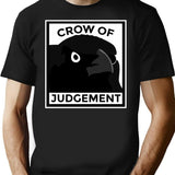 Crow Of Judgement T-Shirt - Retro Graphic Tee for Men & Women - Black