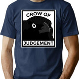Crow Of Judgement T-Shirt - Retro Graphic Tee for Men & Women - Navy