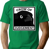 Crow Of Judgement T-Shirt - Retro Graphic Tee for Men & Women - Green