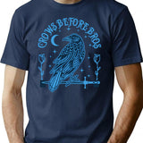 Crows Before Bros (1) T-Shirt - Retro Graphic Tee for Men & Women - Navy