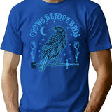 Crows Before Bros (1) T-Shirt - Retro Graphic Tee for Men & Women - Blue
