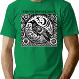 Crows Before Bros T-Shirt - Retro Graphic Tee for Men & Women - Green