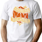 Crying Is A Free Action T-Shirt - Retro Graphic Tee for Men & Women - White