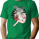 Crypt's Moon Screen Lotion T-Shirt - Retro Graphic Tee for Men & Women - Green
