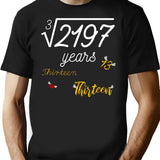 Cube Root Of 2197 - Thirteen - Funny 13 Years Old 13th Birthday Gift - Black