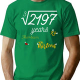Cube Root Of 2197 - Thirteen - Funny 13 Years Old 13th Birthday Gift - Green