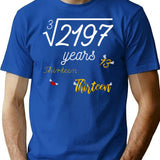 Cube Root Of 2197 - Thirteen - Funny 13 Years Old 13th Birthday Gift - Blue
