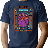 Cult Book Club T-Shirt - Retro Graphic Tee for Men & Women - Navy