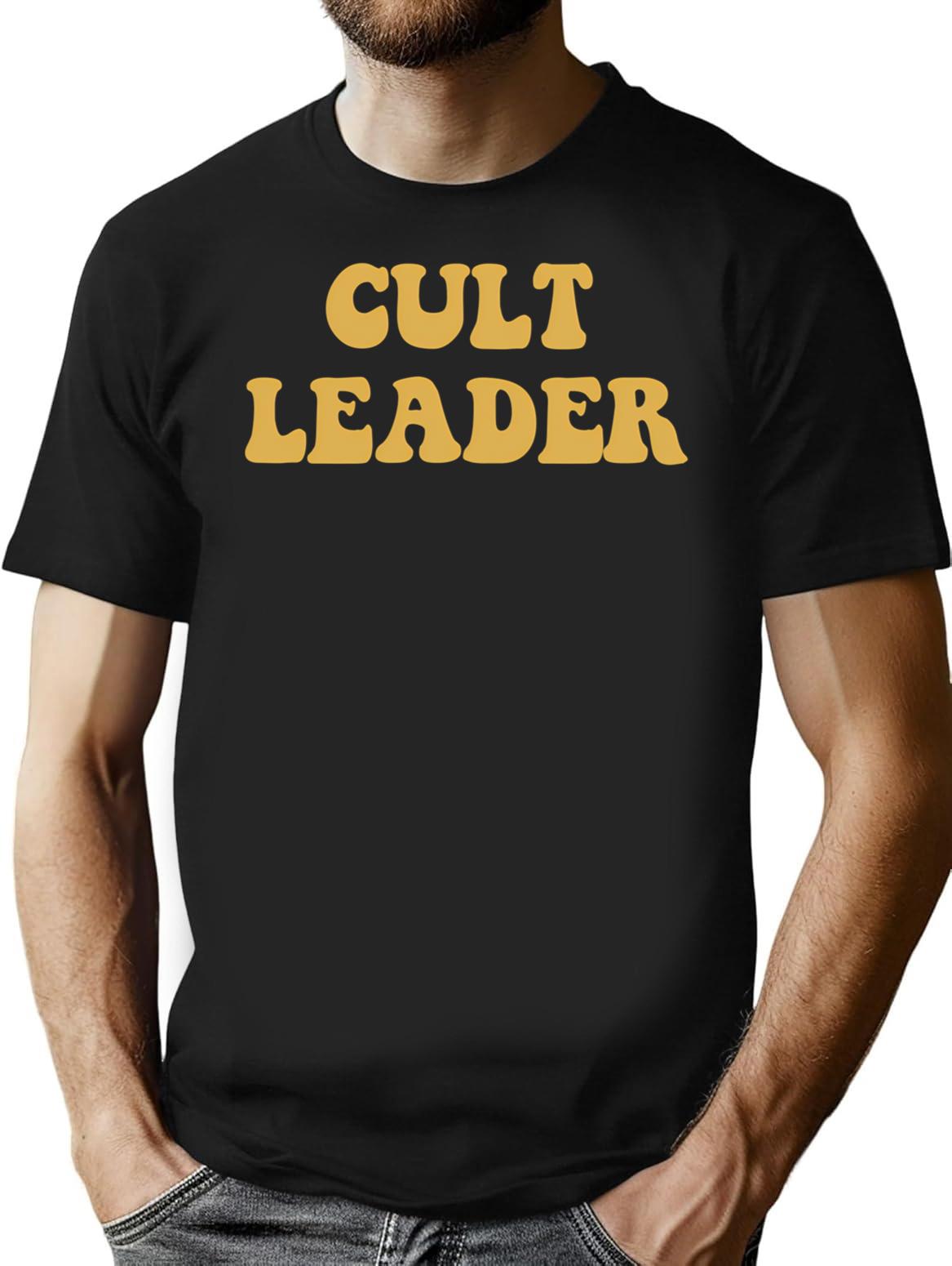 Cult Leader T-Shirt - Retro Graphic Tee for Men & Women - Black