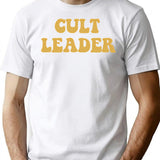 Cult Leader T-Shirt - Retro Graphic Tee for Men & Women - White