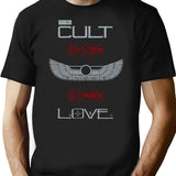 Cult T-Shirt - Retro Graphic Tee for Men & Women - Black