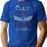 Cult T-Shirt - Retro Graphic Tee for Men & Women - Blue