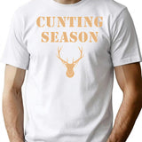 Cunting Season T-shirt - Retro Graphic Tee for Men & Women - White