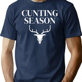 Cunting Season (1) T-Shirt - Retro Graphic Tee for Men & Women - Navy