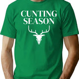 Cunting Season (1) T-Shirt - Retro Graphic Tee for Men & Women - Green