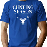 Cunting Season (1) T-Shirt - Retro Graphic Tee for Men & Women - Blue