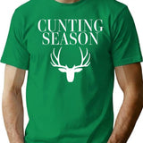 Cunting Season T-Shirt - Retro Graphic Tee for Men & Women - Green