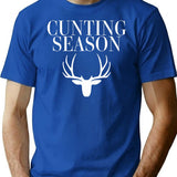 Cunting Season T-Shirt - Retro Graphic Tee for Men & Women - Blue